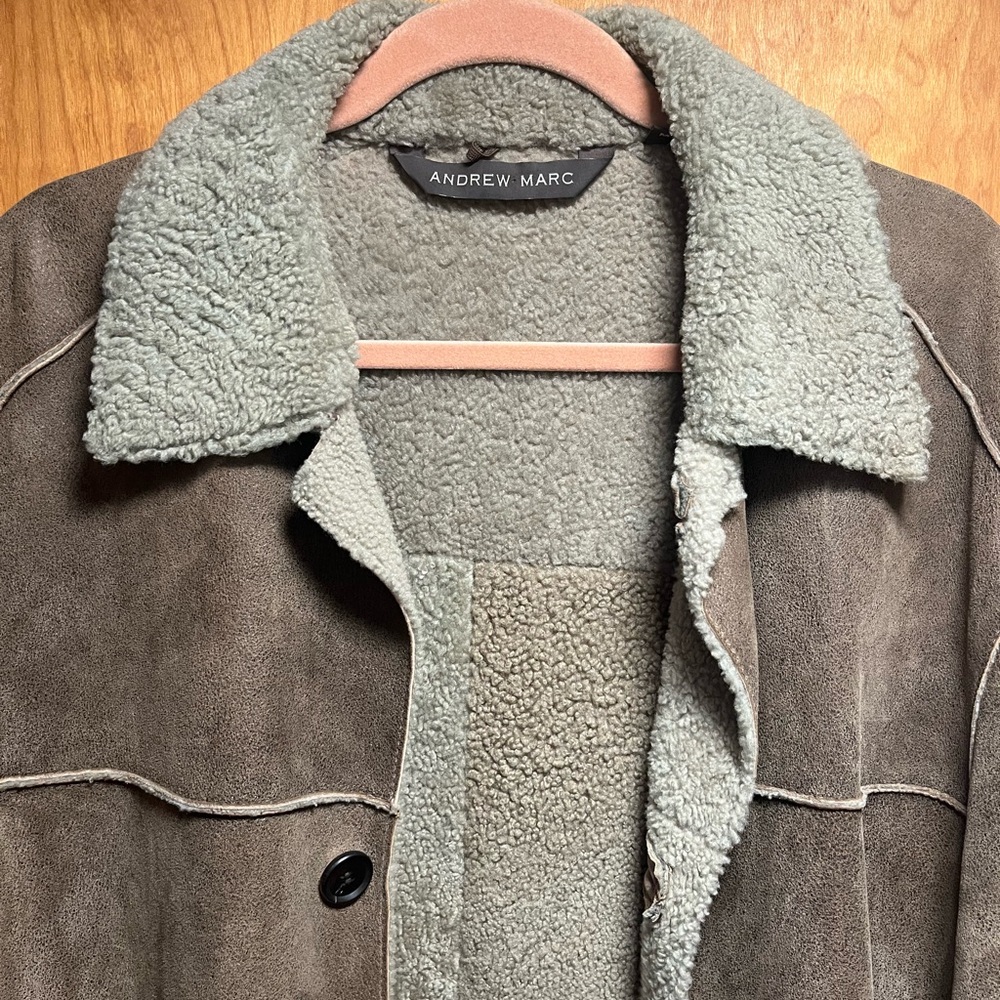 Andrew Marc Men's 100% Lamb Shearling Lined Jacket